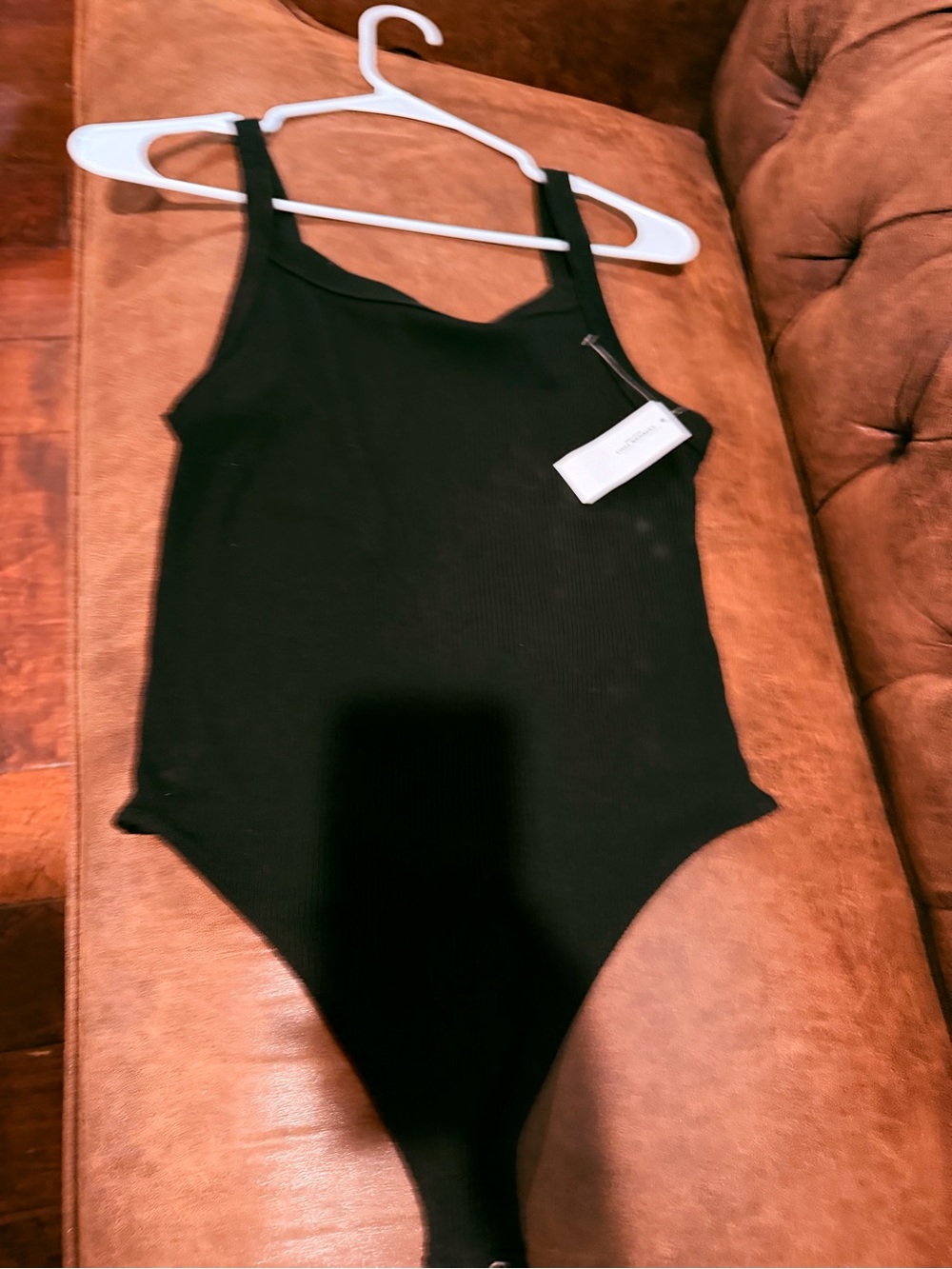 American Eagle Outfitters Black Ribbed Kids One-Piece Bodysuit